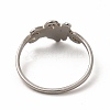 304 Stainless Steel Hollow Out Ghost Finger Ring for Halloween RJEW-K239-15P-2