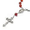 5Pcs 5 Style Natural Mixed Gemstone Rosary Bead Bracelets Set BJEW-TA00330-3