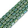 Electroplate Opaque Glass Beads Strands EGLA-Q132-03A-C03-1