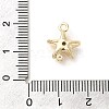 Marine Animal Theme Golden Brass Micro Pave Clear Cubic Zirconia Pendants KK-U031-01G-06-3