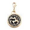 Tarot Alloy Enamel Pendant Decoration HJEW-P021-01B-G-1