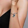 Butterfly Alloy Charm Bracelets WG8E54A-03-2