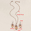 Teardrop Alloy Glass Pendant Necklaces & Dangle Earrings Sets FS-WGA3296-01-4