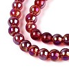Electroplate Transparent Glass Beads Strands GLAA-T032-T6mm-AB20-3