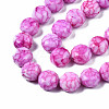 Opaque Baking Painted Glass Beads Strands EGLA-N006-024-4