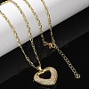 Brass Micro Pave Cubic Zirconia Pendant Necklaces for Women NJEW-U020-01G-02-3