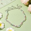 Flower Glass Seed Beads Beaded Necklaces NJEW-JN04820-2