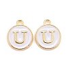 Golden Plated Alloy Charms LS-ENAM-S118-01U-1