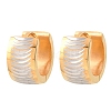 Two Tone 304 Stainless Steel Stripe Hoop Earrings EJEW-L307-04GP-04-4