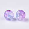 Transparent Crackle Acrylic Beads X-CACR-N002-10-2