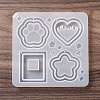 DIY PawPrint & Heart & Star & Rectangle Shaped Pendant Food-grade Silicone Molds SIMO-D001-05-2