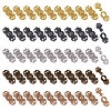 50Pcs 5 Colors Flower Alloy Snap Lock Clasps FIND-GL0002-03-1
