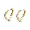 Clear Cubic Zirconia Teardrop Hoop Earrings EJEW-F294-13G-2