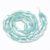 Electroplate Opaque Solid Color Glass Beads Strands X-EGLA-T008-12B-2
