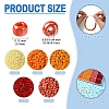 5 Colors Glass Seed Beads SEED-YW0002-49A-3