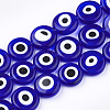 Handmade Evil Eye Lampwork Beads Strands LAMP-S191-02D-03-1