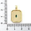 Brass Micro Pave Cubic Zirconia Pendants FIND-Z044-04B-3