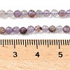 Natural Purple Phantom Quartz Purple Lodolite Quartz Beads Strands G-S385-01-5