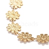 Enamel Daisy Link Chain Necklace NJEW-P220-01G-4