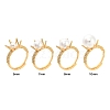 Adjustable Brass Ring Findings KK-WH0062-40G-4