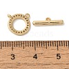 Brass Micro Pave Clear Cubic Zirconia Toggle Clasps KK-N254-67G-4