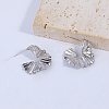 C-shaped Irregular Folded Brass Stud Earrings ZJ1046-1