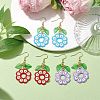 3 Pairs Handmade Seed Beads Dangle Earrings EJEW-MZ00143-2