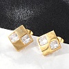 304 Stainless Steel Micro Pave Clear Cubic Zirconia Stud Earrings EJEW-Z089-25G-3