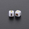 Opaque White Acrylic Beads MACR-Q242-010I-2