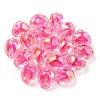 Two Tone UV Plating Transparent Acrylic European Beads OACR-F004-06F-3