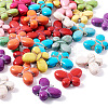 35Pcs Synthetic Turquoise Dyed Butterfly Charms PALLOY-TAC0120-3