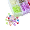 400Pcs 8 Colors Baking Paint Imitation Jade Glass Round Bead Strands DGLA-FS0001-09-3