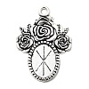 Tibetan Style Alloy Pendant Cabochon Settings LS-X-TIBEP-5199-AS-LF-1
