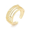 Brass Open Cuff Rings for Women RJEW-R011-05G-4