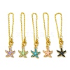 Alloy Enamel Starfish Cup Pendant Decorations HJEW-JM01754-1