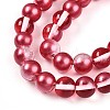 Baking Paint Transparent Glass Beads Strands DGLA-N011-10mm-06-3
