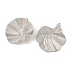 Lotus Leaf Iron Stud Earrings EJEW-L096-004P-2