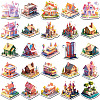 50Pcs Cartoon House Paper Stickers PW-WGA6C8D-01-4