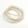 Electroplate Imitation Jade Glass Cuboid Beads Strands X-EGLA-F078A-A10-2