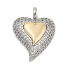 Brass Micro Pave Cubic Zirconia Pendants KK-A241-01P-1