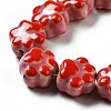 Handmade Printed Porcelain Beads PORC-F005-02D-6