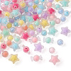 Beadthoven 120Pcs 3 Style Transparent Acrylic Beads TACR-BT0001-03-4