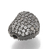 Brass Micro Pave Cubic Zirconia Beads ZIRC-T006-12B-2