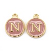 Golden Plated Alloy Enamel Charms ENAM-S118-07N-1