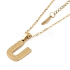 Ion Plating(IP) Initial Letter 304 Stainless Steel Pendant Necklaces NJEW-M199-01G-U-1