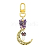 Hollow Moon Alloy Pendant Decoraiton HJEW-JM01394-05-1