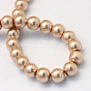 Baking Painted Pearlized Glass Pearl Round Bead Strands HY-Q003-12mm-11-4