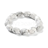 Natural Howlite Beads Stretch Bracelets for Women Men BJEW-C081-09-2