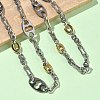 201 Stainless Steel Chain Necklaces & Chain Bracelets SJEW-G087-01GP-2