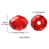Faceted Rondelle Transparent Glass Beads GLAA-YW0001-84A-4